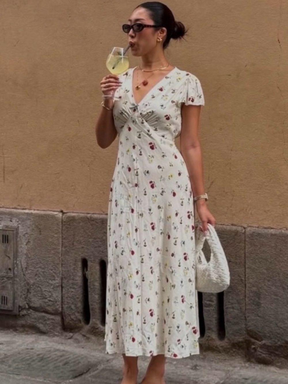 Gap x Doen floral midi dress NWOT